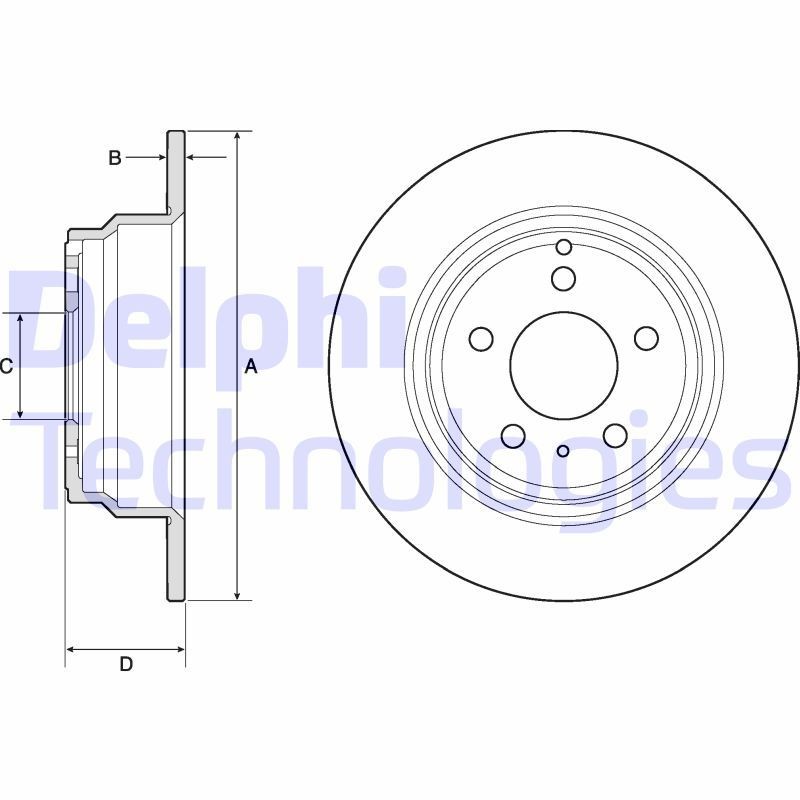 DELPHI BG2842: Piduriketas Ø: 295mm, täis, Ø: 295mm, õlitatud