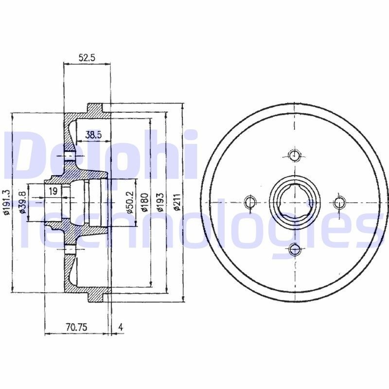 DELPHI BF96: Piduritrummel 211mm