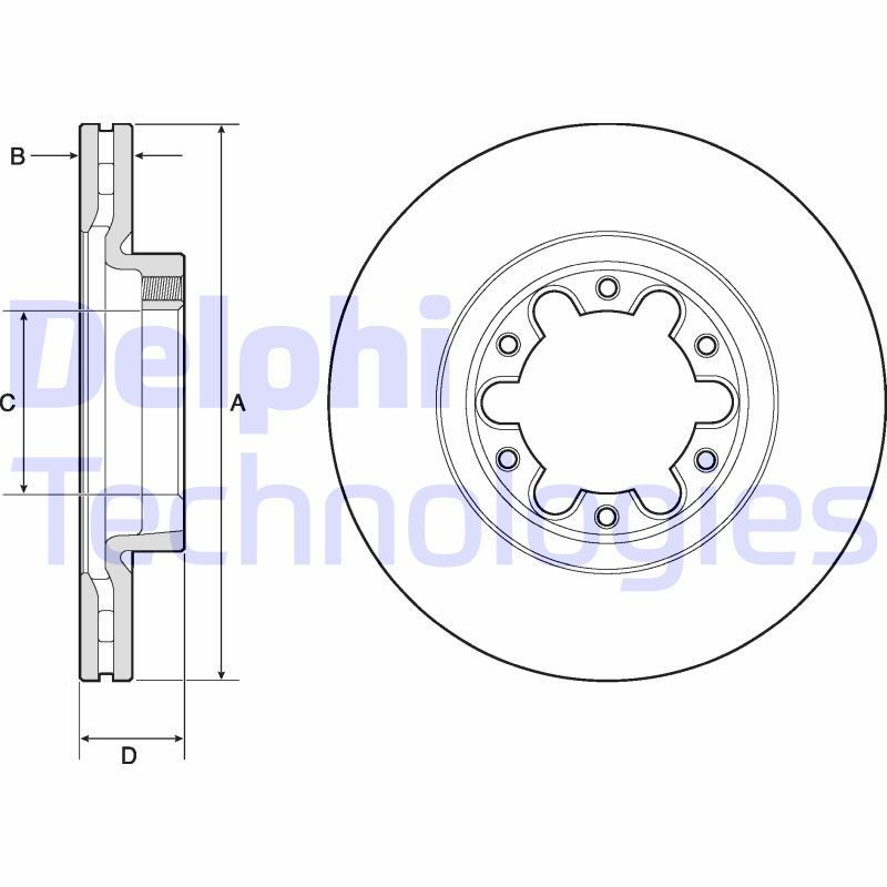 DELPHI BG4039: Piduriketas Ø: 290mm, õhutusega, Ø: 290mm