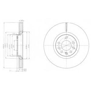 DELPHI BG4110: Piduriketas Ø: 321mm, õhutusega