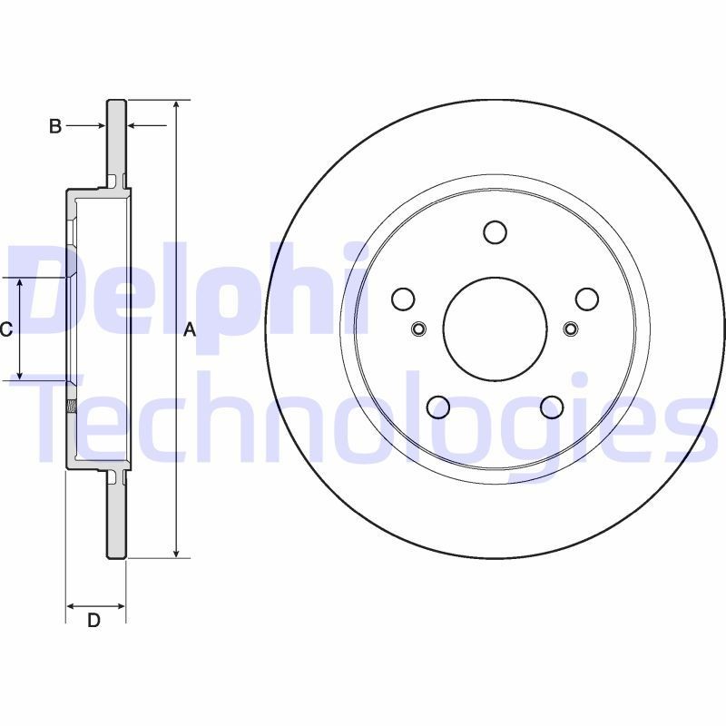 DELPHI BG4183: Piduriketas Ø: 270mm, täis, Ø: 270mm