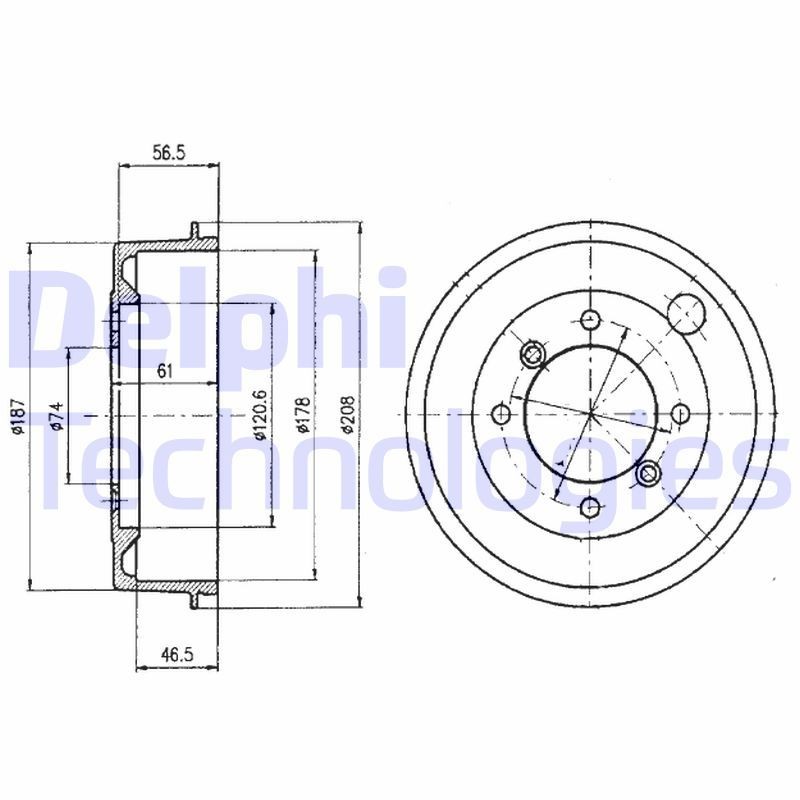DELPHI BF1: Piduritrummel 208mm