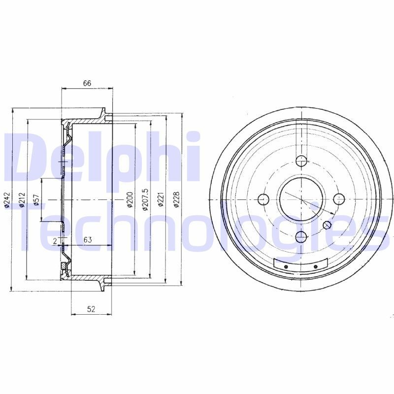 DELPHI BF102: Piduritrummel 242mm