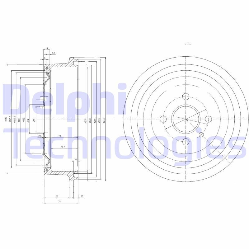 DELPHI BF103: Piduritrummel 272mm