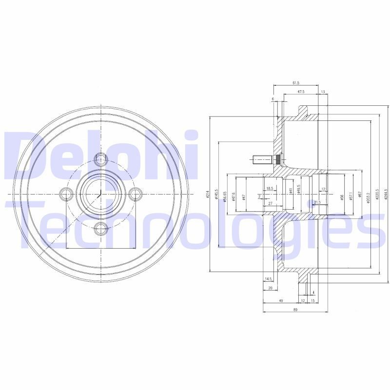 DELPHI BF147: Bremsetrommel