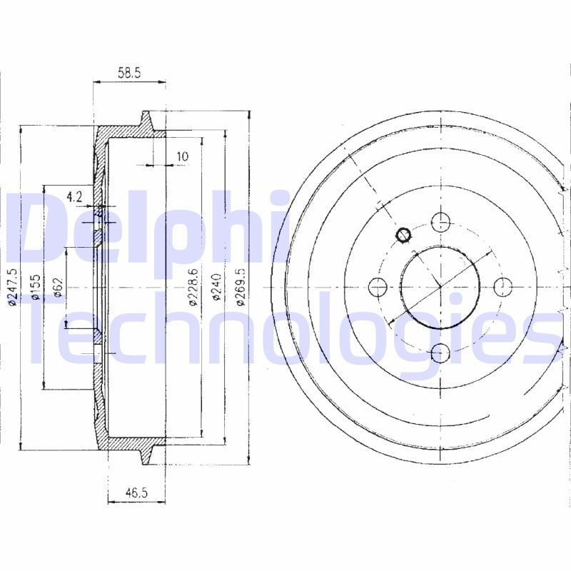 DELPHI BF156: Piduritrummel 270mm