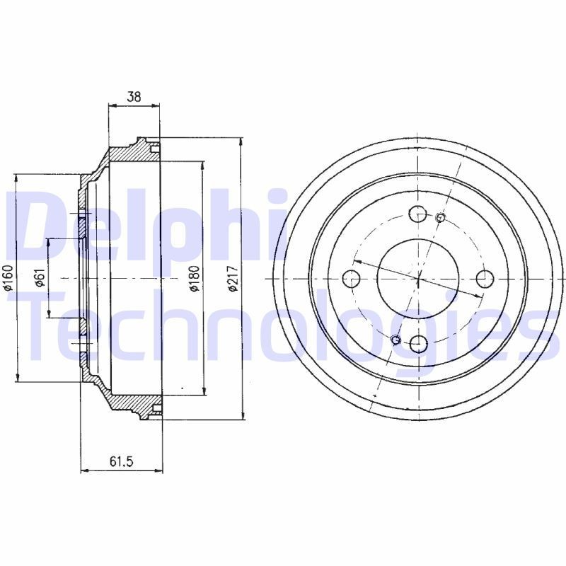 DELPHI BF204: Piduritrummel 217mm