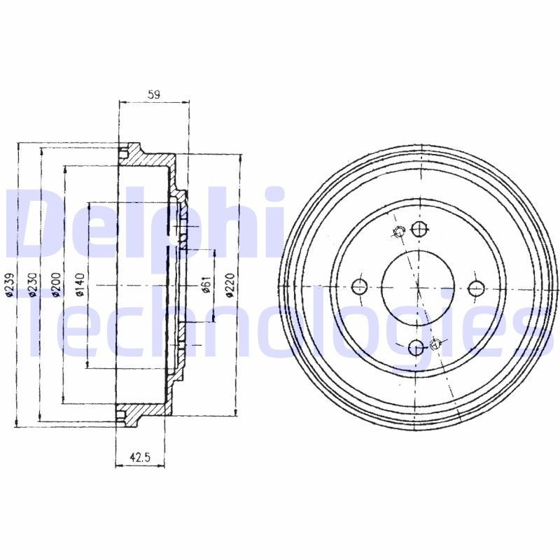 DELPHI BF208: Piduritrummel 239mm