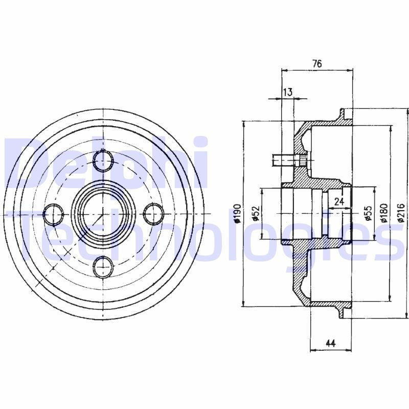 DELPHI BF229: Piduritrummel 216mm