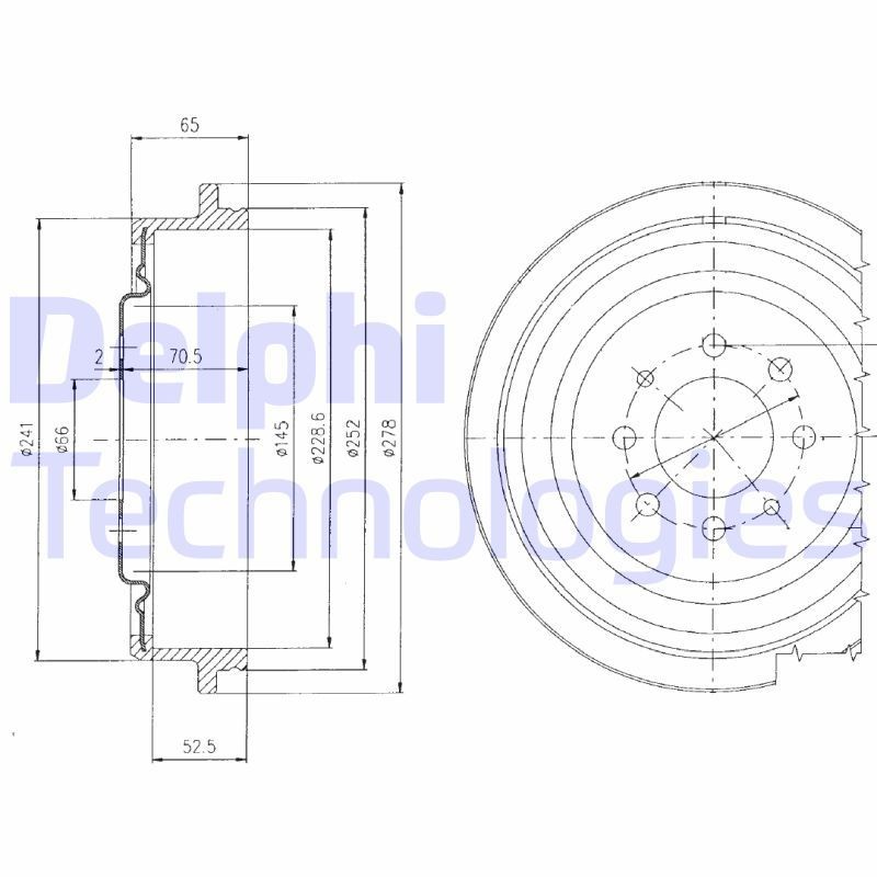 DELPHI BF273: Piduritrummel 278mm