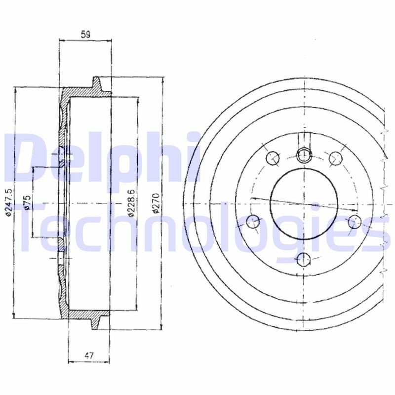 DELPHI BF275: Piduritrummel 264mm