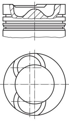 MAHLE ORIGINAL 038 48 00: Piston cu segment piston, fara canal de racire