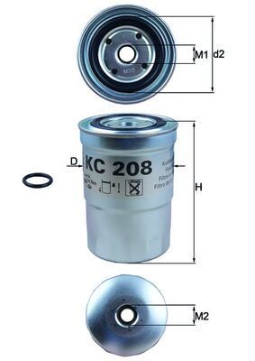MAHLE ORIGINAL KC 208: Kütusefilter