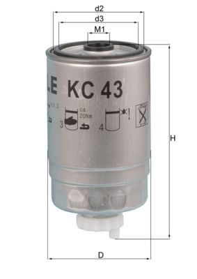 MAHLE ORIGINAL KC 43: Kütusefilter