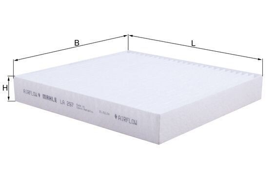 MAHLE ORIGINAL LA 297: Filtru, aer habitaclu Filtru de particule