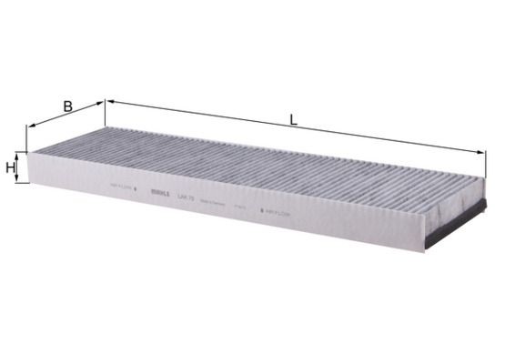 MAHLE ORIGINAL LAK 70: Filter, salongiõhk Aktiivsöefilter