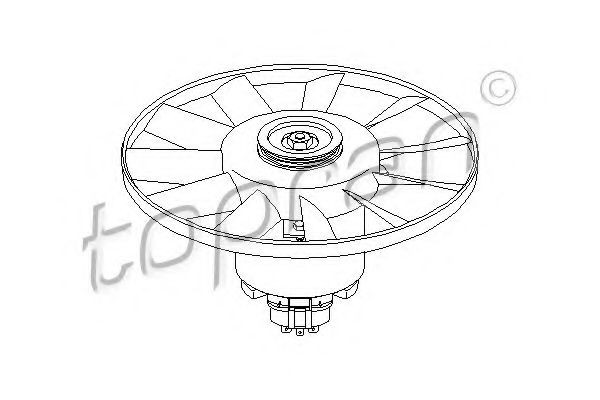 TOPRAN 107 715: Ventilator, radiator 303mm
