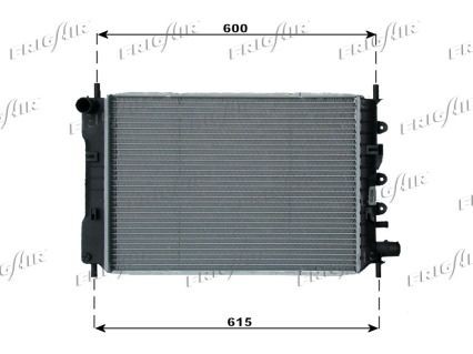 FRIGAIR 0105.2040: Radiator, racire motor 525 x 365 x 34 mm, Aluminiu, plastic
