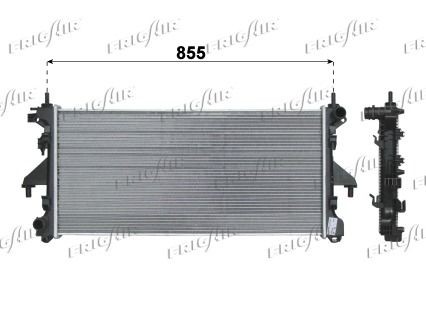 FRIGAIR 0204.2037: Chladič motora 780 x 375 x 40 mm, Hliník, Plast