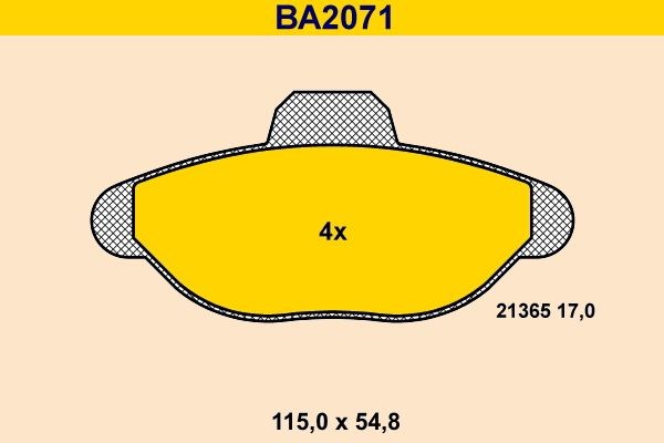 Barum BA2071: Piduriklotsid
