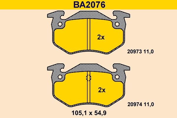 Barum BA2076: Piduriklotsid