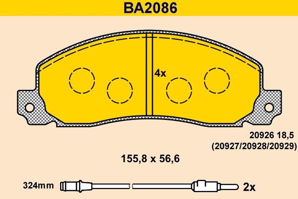 Barum BA2086: Piduriklotsid