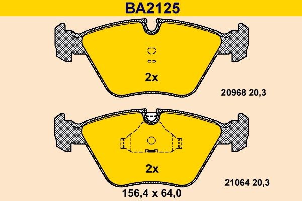 Barum BA2125: Fékbetét készlet, tárcsafék
