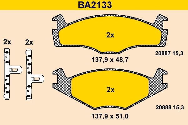 Barum BA2133: Piduriklotsid
