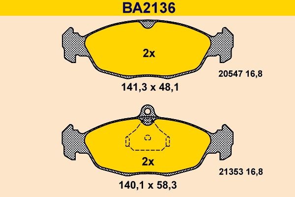 Barum BA2136: Piduriklotsid