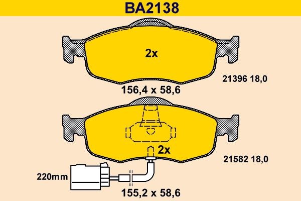 Barum BA2138: Plăcuțe de frână