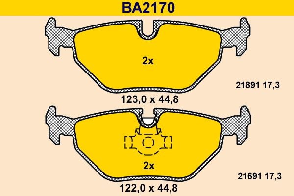 Barum BA2170: Plăcuțe de frână