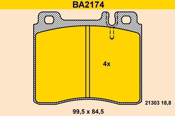 Barum BA2174: Plăcuțe de frână