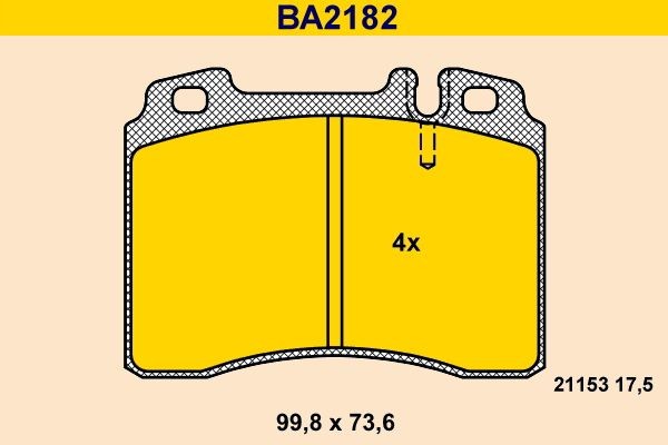 Barum BA2182: Plăcuțe de frână