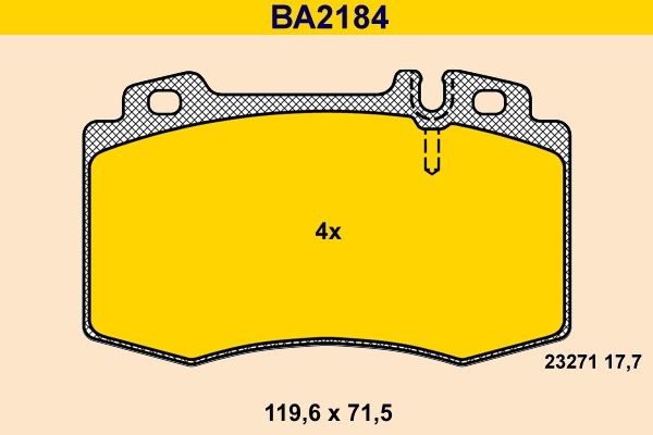 Barum BA2184: Plăcuțe de frână