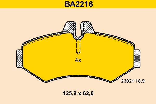 Barum BA2216: Piduriklotsid
