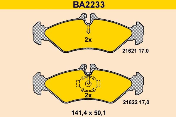 Barum BA2233: Piduriklotsid