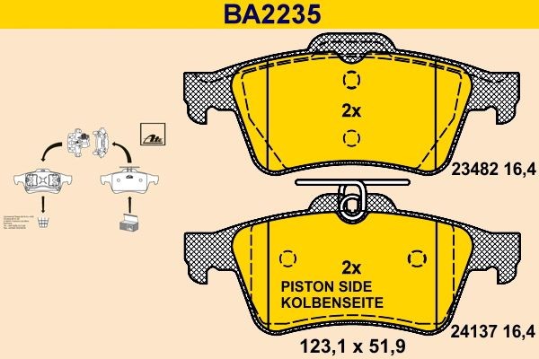 Barum BA2235: Piduriklotsid