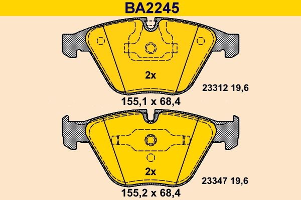 Barum BA2245: Plăcuțe de frână