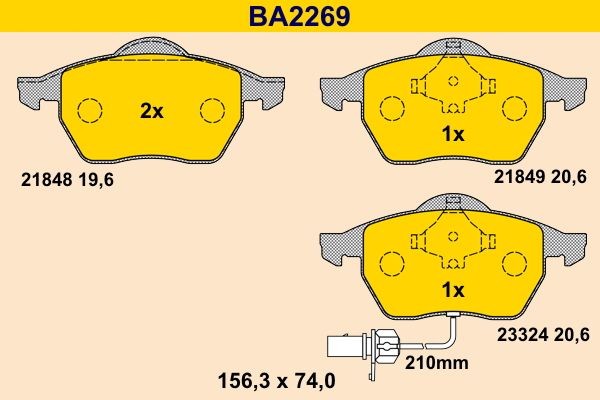 Barum BA2269: Piduriklotsid