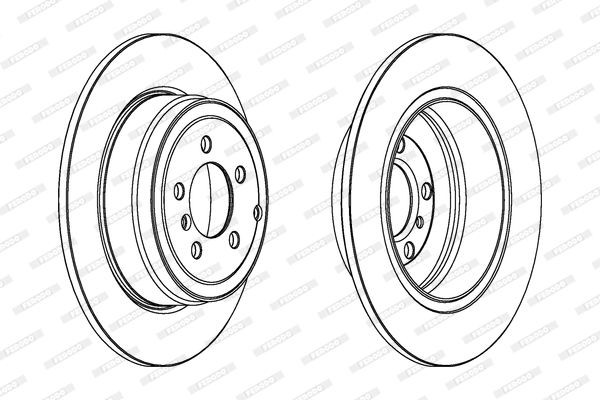 FERODO DDF1518: Piduriketas Ø: 354mm, täis, Ø: 354mm, õlitatud, ilma kruvideta PREMIER