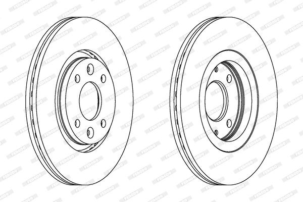FERODO DDF199: Piduriketas Ø: 265mm, õhutusega, Ø: 265mm, õlitatud, koos kruvidega PREMIER