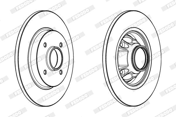 FERODO DDF1082: Piduriketas Ø: 288mm, õhutusega, Ø: 288mm, õlitatud, ilma kruvideta PREMIER