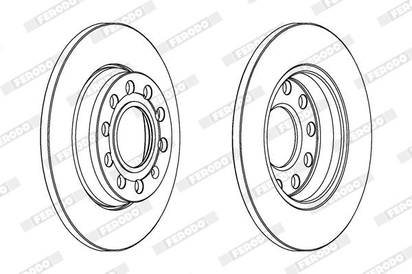 FERODO DDF885: Piduriketas Ø: 256mm, õhutusega, Ø: 256mm, õlitatud, ilma kruvideta PREMIER