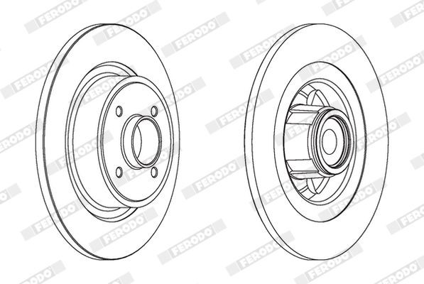 FERODO DDF1656: Piduriketas Ø: 274mm, täis, Ø: 274mm, õlitatud, koos ABS-andurirõngaga, koos rattalaagriga PREMIER