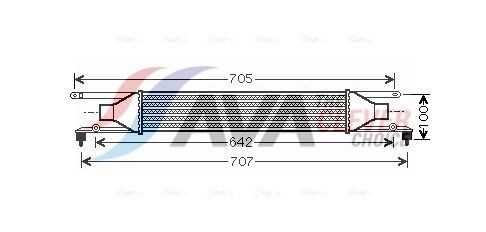 AVA COOLING SYSTEMS FT4320: Vahejahuti Ühendus vasakul, nurga all, ilma kiirühenduseta