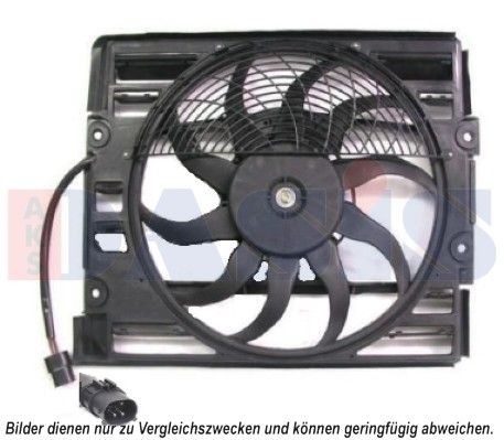 AKS DASIS 058026N: Ventilator, radiator 400mm, cu rama aerisire radiator
