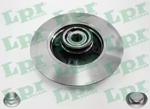 LPR C1005PCA: Piduriketas LPR HUB BRAKE DISC LINE Ø: 249mm, täis, Ø: 249mm, koos lisadega, koos ABS-andurirõngaga, koos rattalaagri komplektiga, koos mutriga