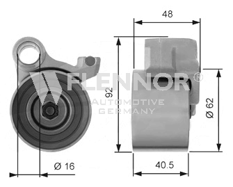 FLENNOR FS60690: Rola intinzator, curea distributie