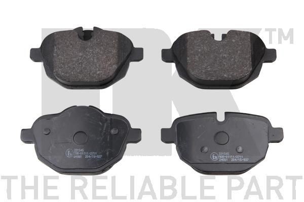 NK 221545: Plăcuțe de frână fara accesorii, cu tabla anti scartait