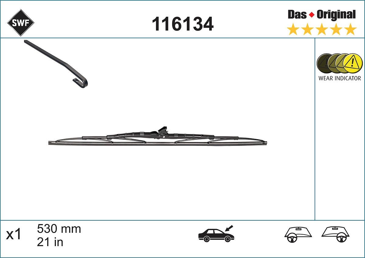 SWF 116134: Essuie-glace 530mm Original